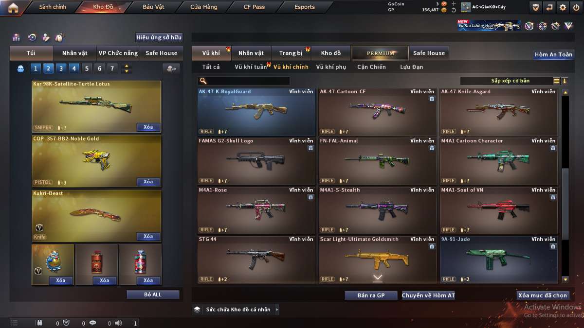 shop acc cf uy tin gia re